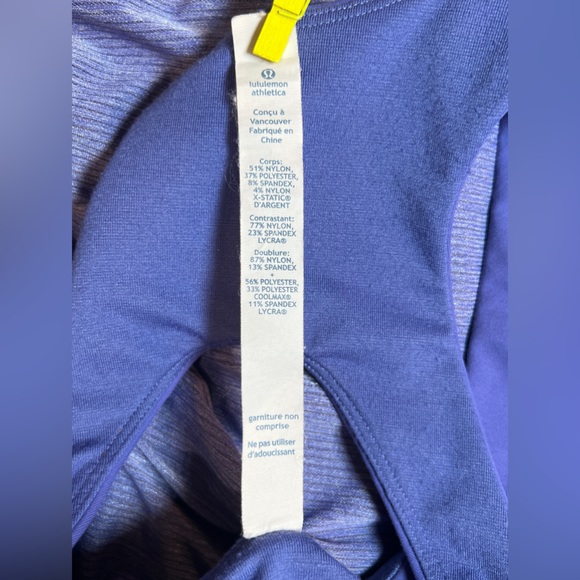 Lululemon Keyhole Racerback Sculpted Tank Top Drawstring Toggle Periwinkle Sz 6 - Picture 12 of 13